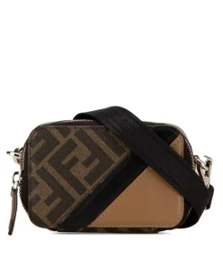 Preloved Crossbody Bag Beige Plaid