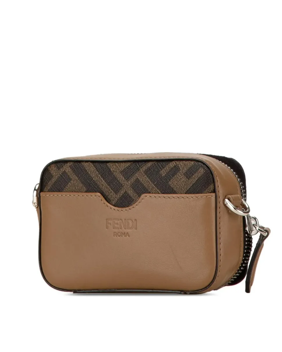 Preloved Crossbody Bag Beige Plaid