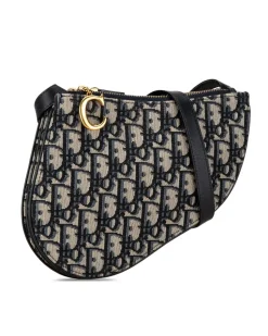 Preloved Crystal Embellished Leather Belt Bag with Adjustable Waist
