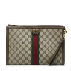 Preloved GG Marmont BeigeEbony Clutch Bag