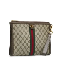Preloved GG Marmont BeigeEbony Clutch Bag