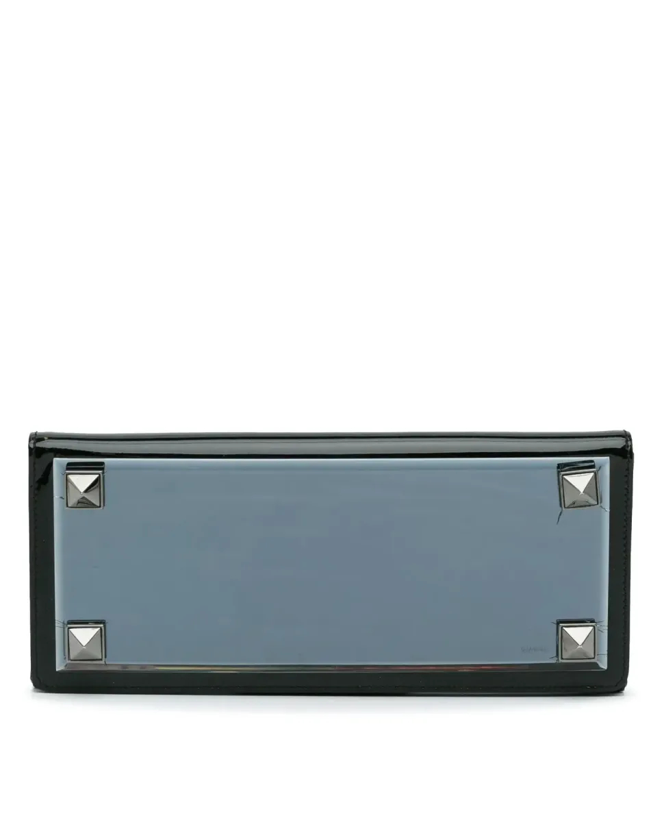 Preloved GG Marmont Black Patent Leather Clutch Bag
