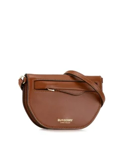 Preloved GG Supreme Coated Canvas Crossbody Bag with Leather Trim