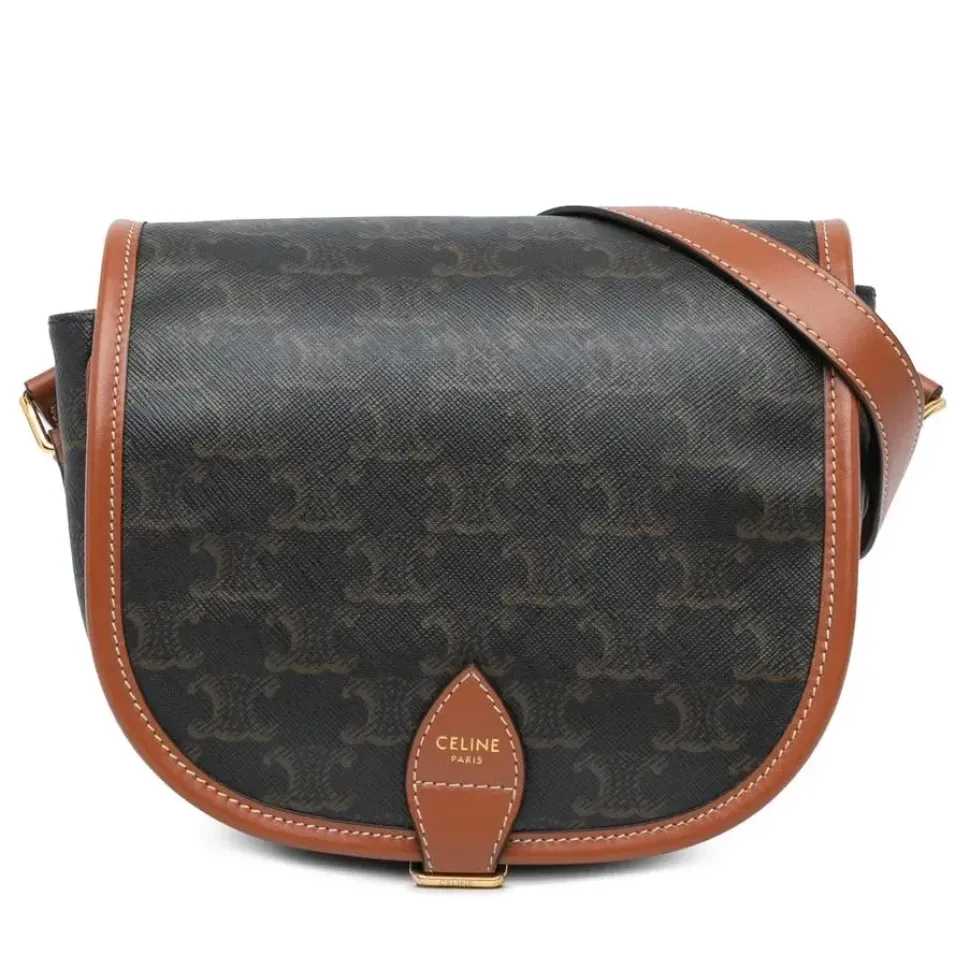 Preloved GG Supreme Coated Canvas Crossbody with Leather Trim