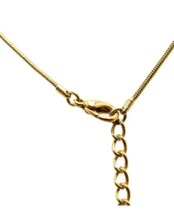 Preloved Gold Plated Key Pendant Necklace with Lobster Claw Closure