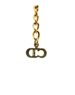 Preloved Gold Plated Oblique Trotter Pendant Necklace