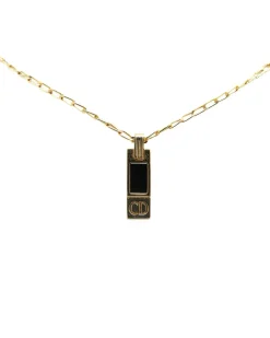 Preloved Gold Plated Pendant Necklace with CD Logo