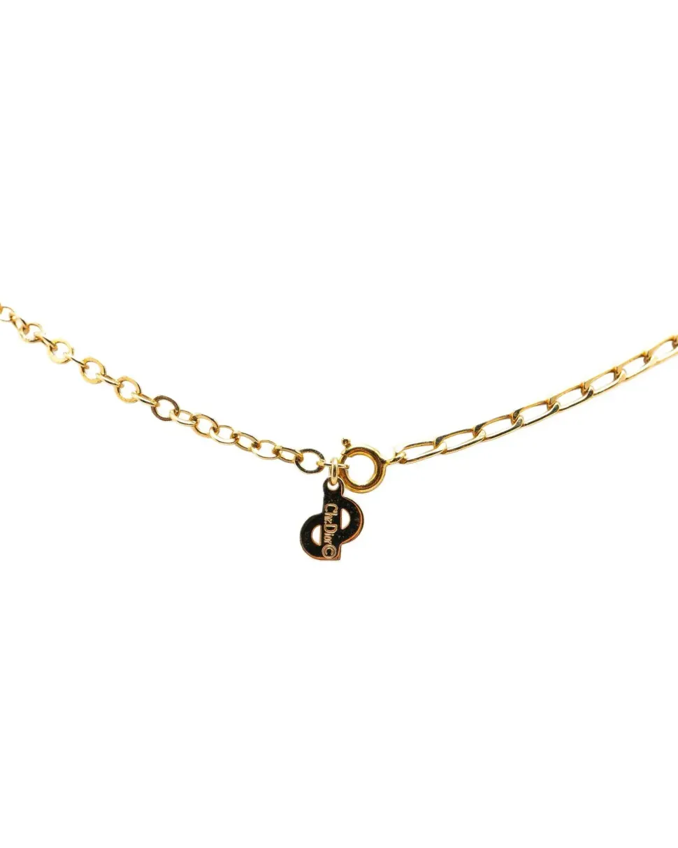 Preloved Gold Plated Pendant Necklace with CD Logo
