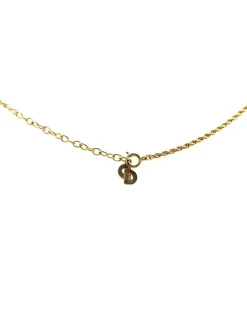 Preloved Gold Plated Rhinestone Heart Pendant Necklace