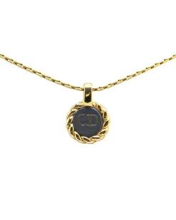 Preloved Gold Plated Rhinestone Pendant Necklace