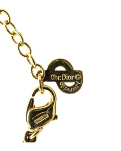 Preloved Gold Plated Rhinestone Pendant Necklace