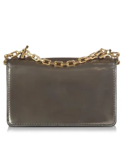 Preloved J'A Flap Bag Gray Leather Shoulder Bag