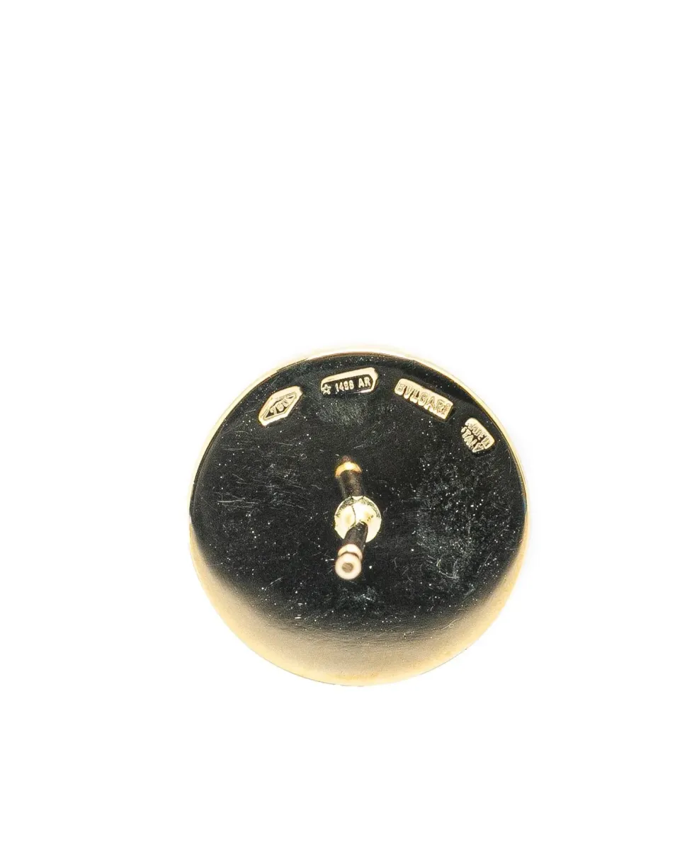 Preloved 18K Gold Onyx Stud Earrings with Push Back Closure