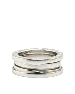 Preloved 18K White Gold Two Band Ring