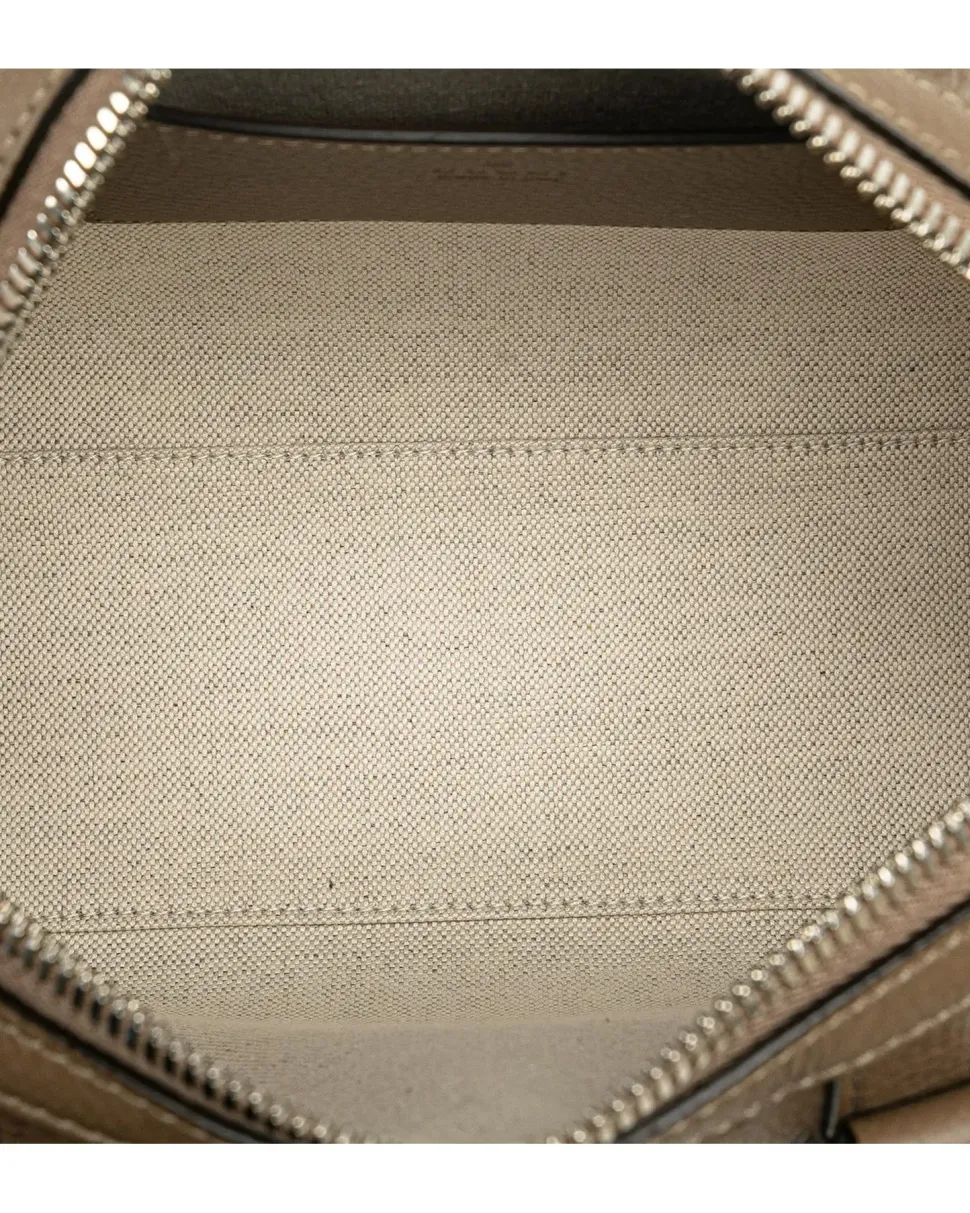 Preloved Large Leather Shopper Tote with Acrylic Handles