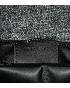 Preloved Leather Crystal Embellished Crossbody Bag with Interior Card
