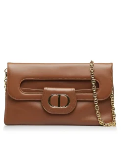 Preloved Leather Handbag with Drawstring Closure and Zip Pocket