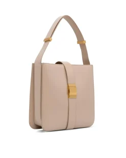 Preloved Leather Lock Shoulder Bag
