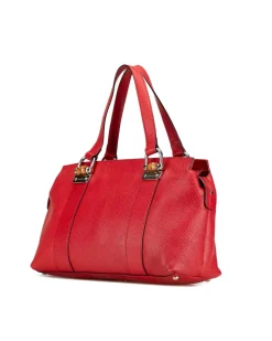 Preloved Leather Saddle Bag with Detachable Strap and Magnetic Closure