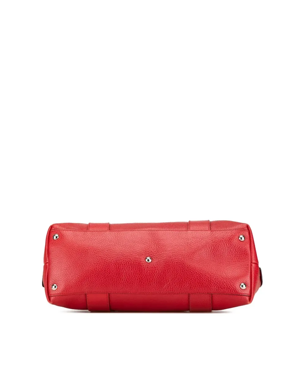 Preloved Leather Saddle Bag with Detachable Strap and Magnetic Closure