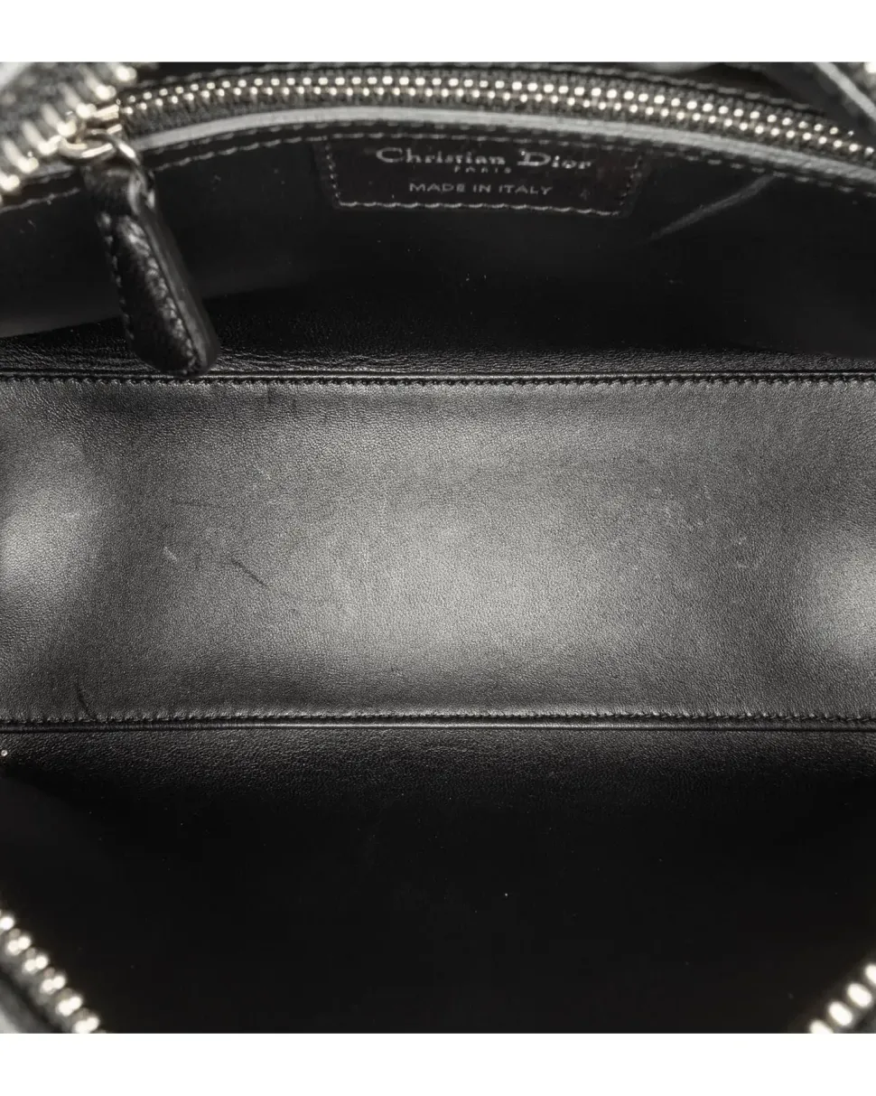 Preloved Medium Patent Cannage Quilted Leather Bag with Detachable