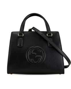 Preloved Medium Patent Cannage Quilted Leather Bag with Detachable