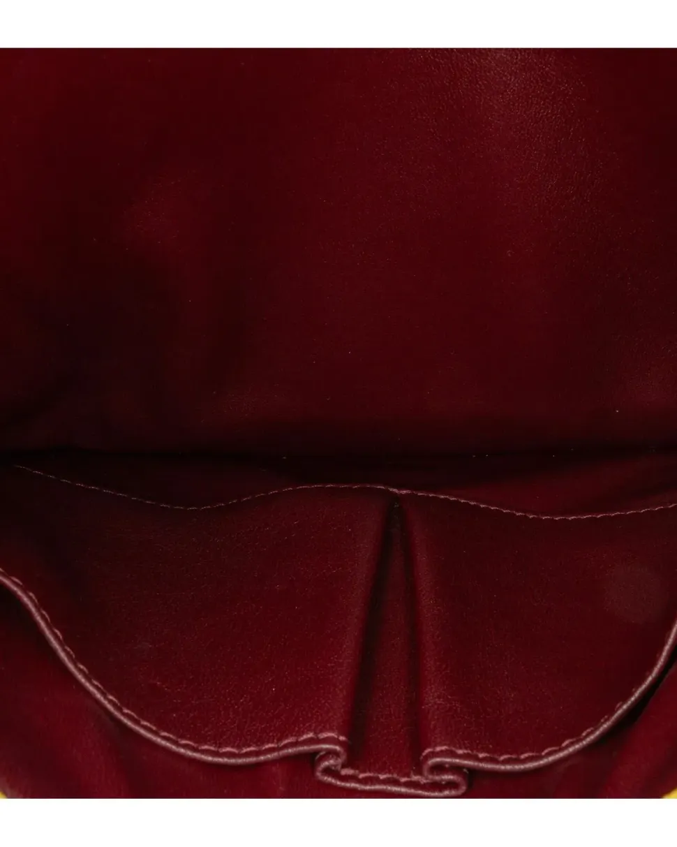Preloved Medium Patent Leather Handbag with Zip Closure and Interior