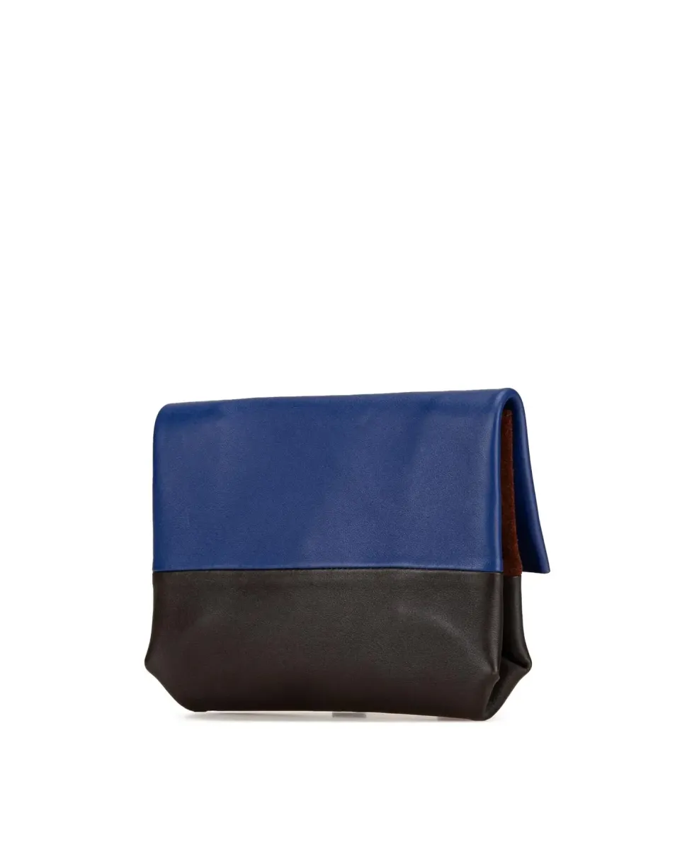 Preloved Medium Shearling Trim Suede Saddle Bag