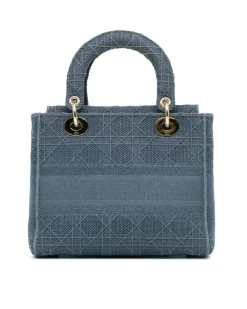 Preloved Mini Calfskin Lady with Painted Details and Detachable Chain