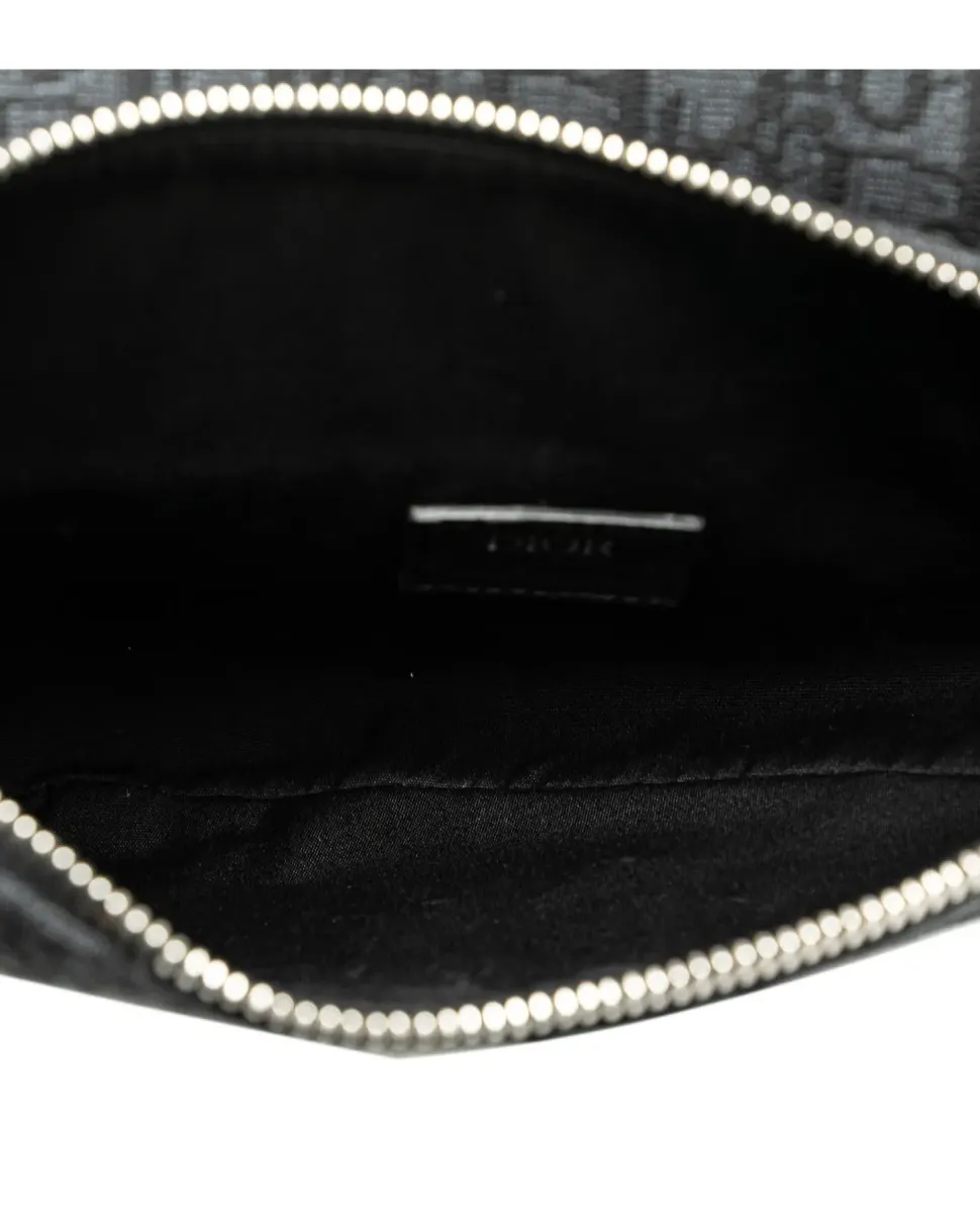 Preloved Mini Embossed Leather Baguette Satchel with Detachable Straps