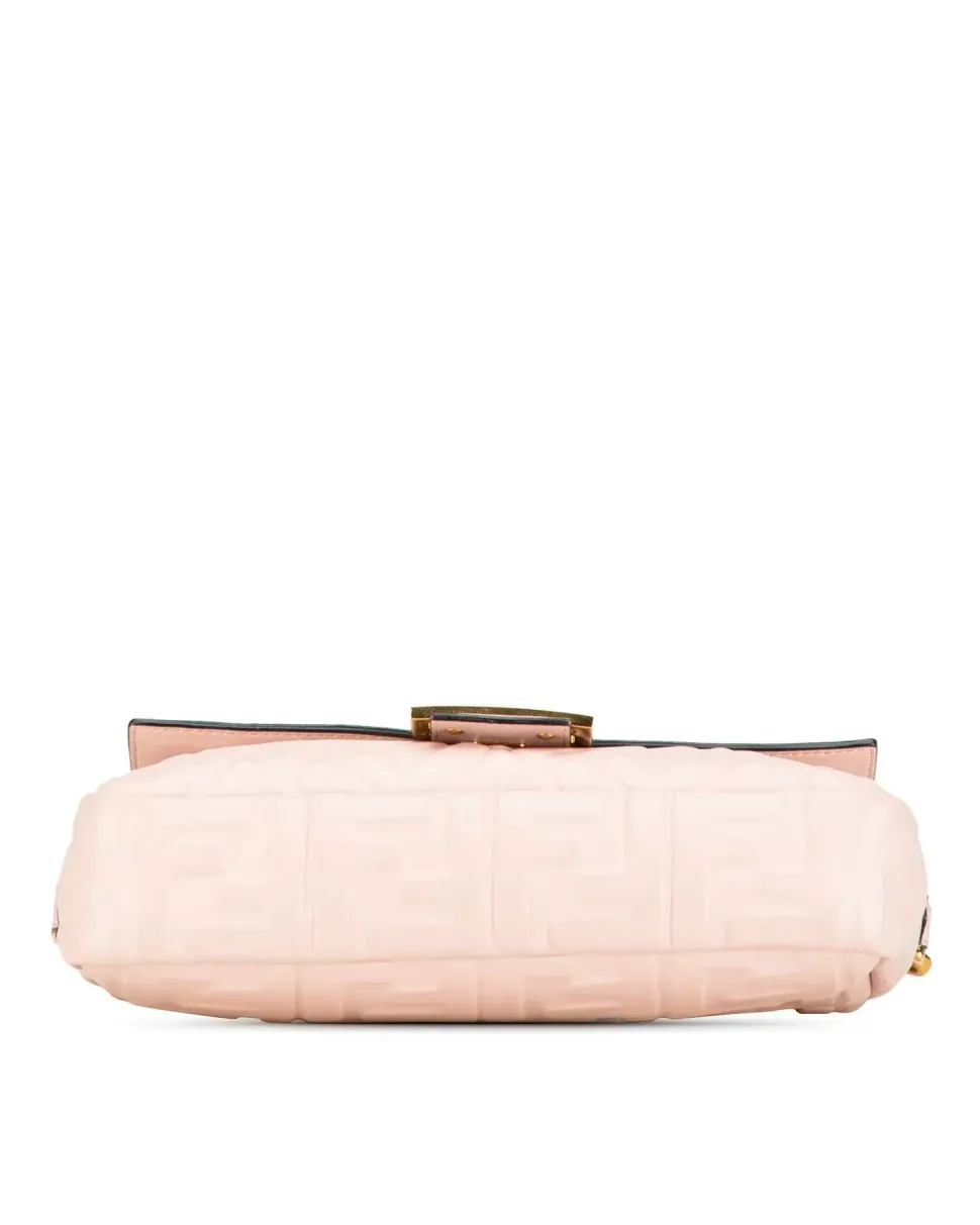Preloved Mini Embossed Leather Dome Satchel with Detachable Strap