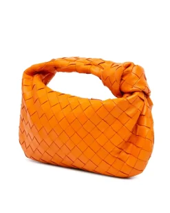 Preloved Mini Intrecciato Woven Leather Top Zip Bag