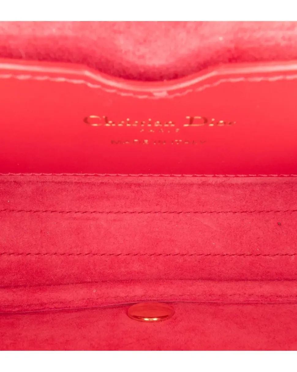 Preloved Mini Leather Embossed Duffle Bag with Detachable Strap