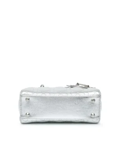 Preloved Mini Leather Saddle Shoulder Bag with Magnetic Snap Closure
