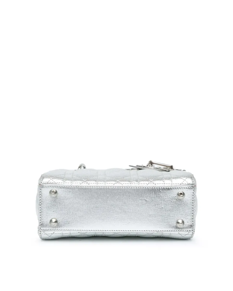 Preloved Mini Leather Saddle Shoulder Bag with Magnetic Snap Closure