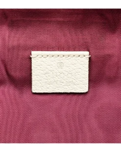 Preloved Mini Oblique Saddle Canvas Bag with Flat Leather Handle