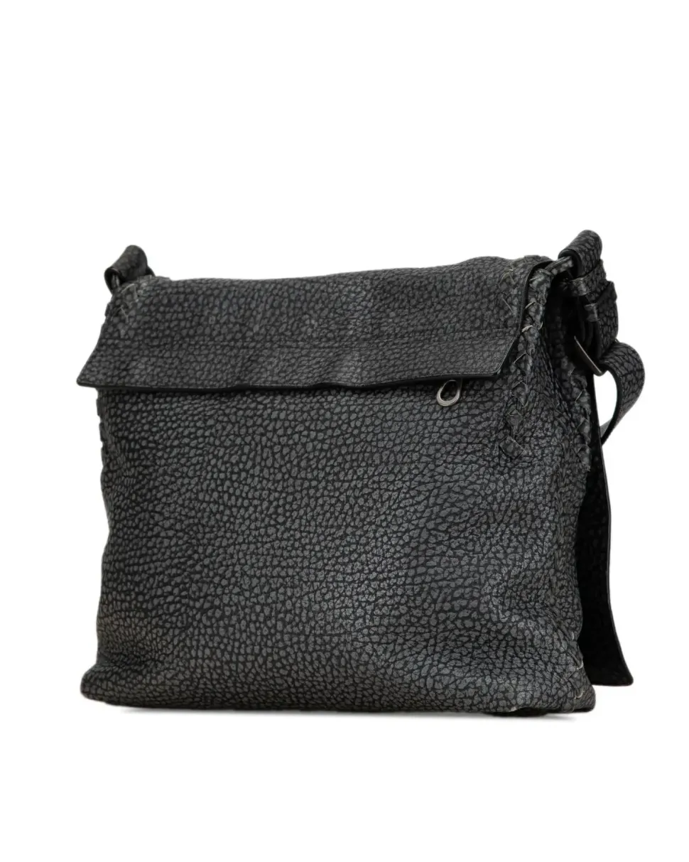 Preloved Mini Ultra Matte Calfskin Cannage Bag with Detachable Strap