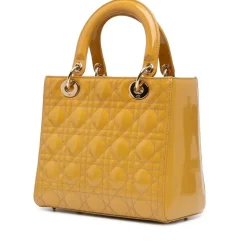 Preloved Mini Woven Leather Bag with Knotted Handle and Top Zip