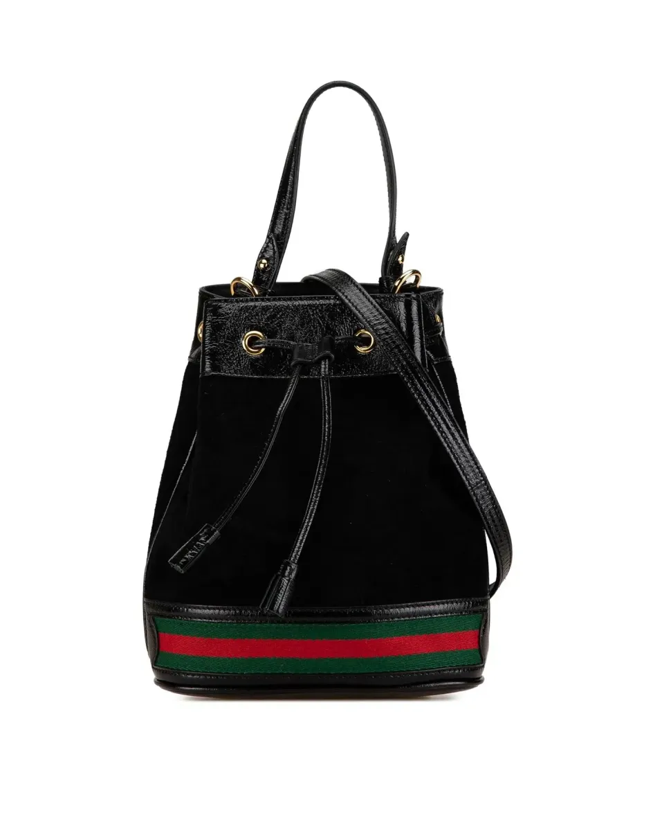 Preloved Patent Leather Chain Shoulder Bag with Tassel Details