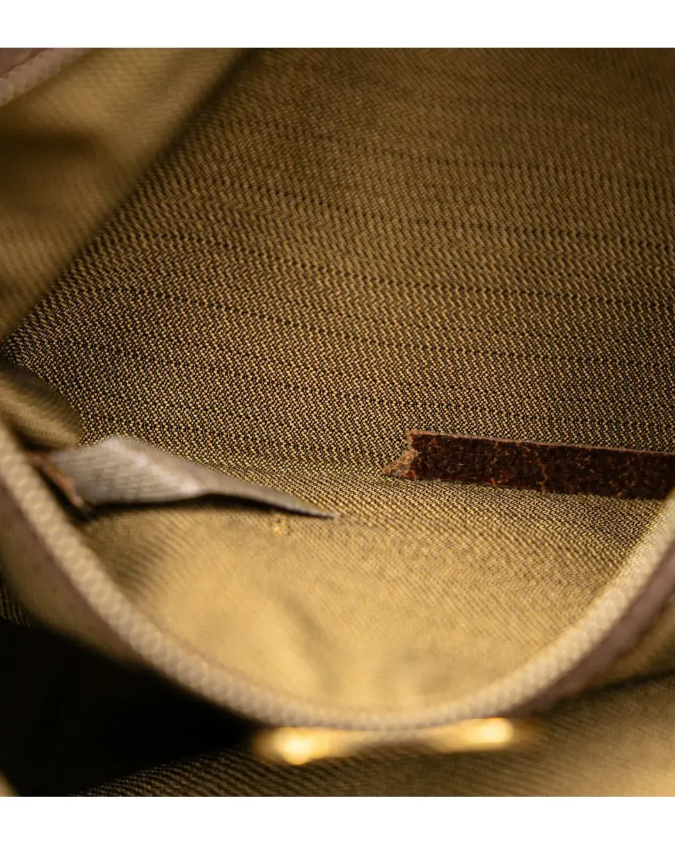 Preloved Peekaboo ISeeU Leather Shoulder Bag Gray