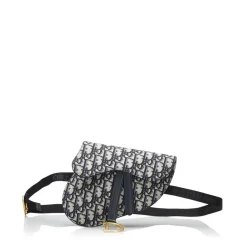 Preloved Perforated Leather Paper Bucket Bag