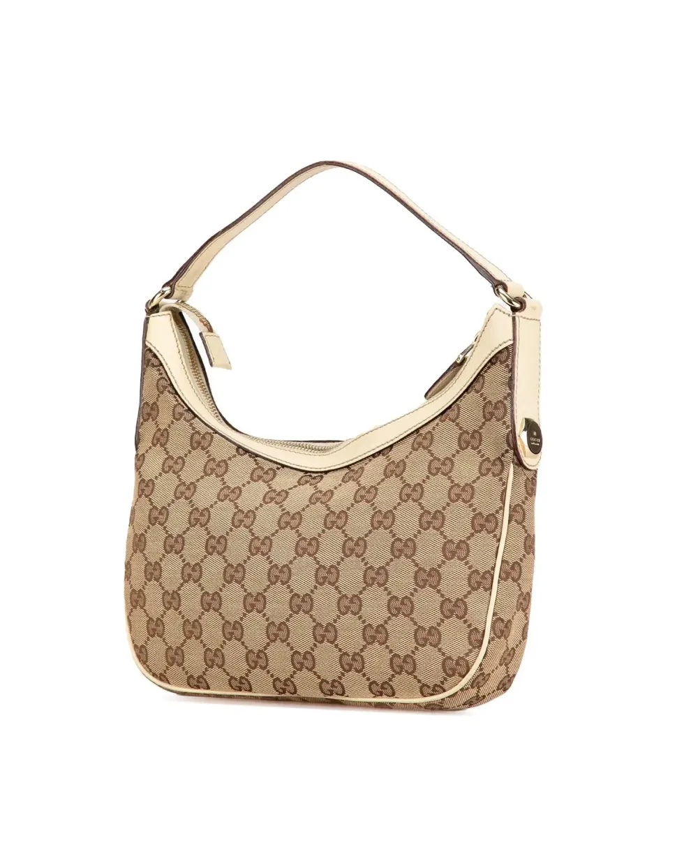 Preloved Quilted Calfskin Leather Shoulder Bag with Detachable Strap