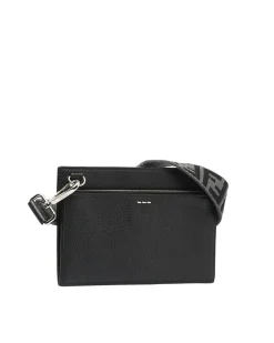 Preloved Quilted Leather Chain Link Crossbody Bag with Push-Lock