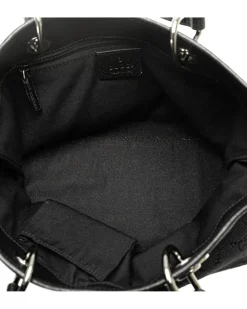 Preloved Quilted Leather Hobo Bag with Adjustable Strap