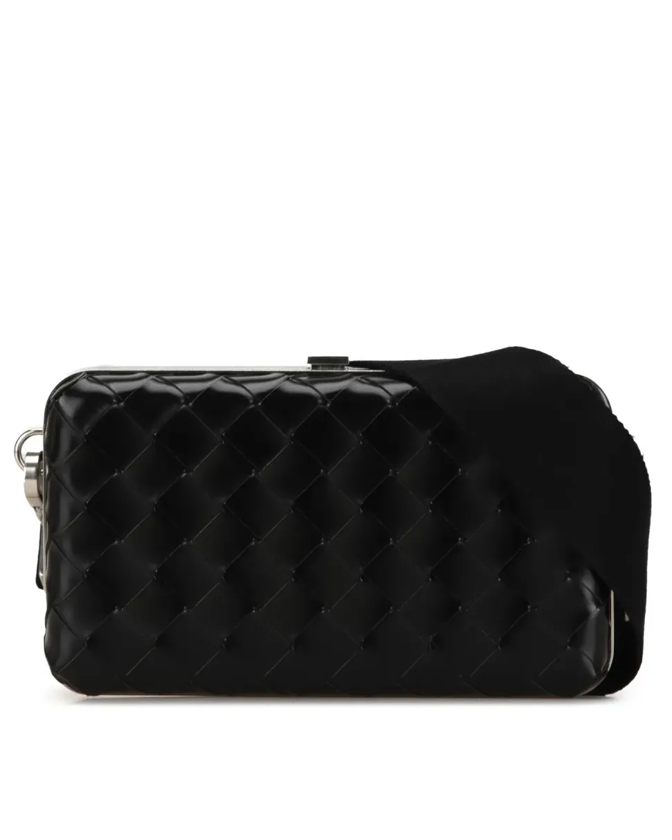 Preloved Saddle Bag Black Leather Crossbody Bag