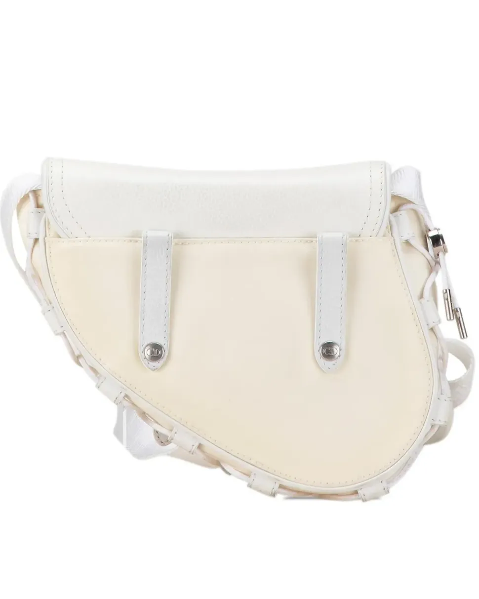 Preloved Saddle Crossbody Bag in Gray Oblique Canvas