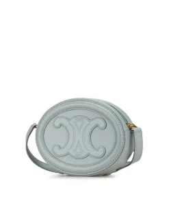 Preloved Saddle Mini Bag Blue Oblique Canvas Crossbody