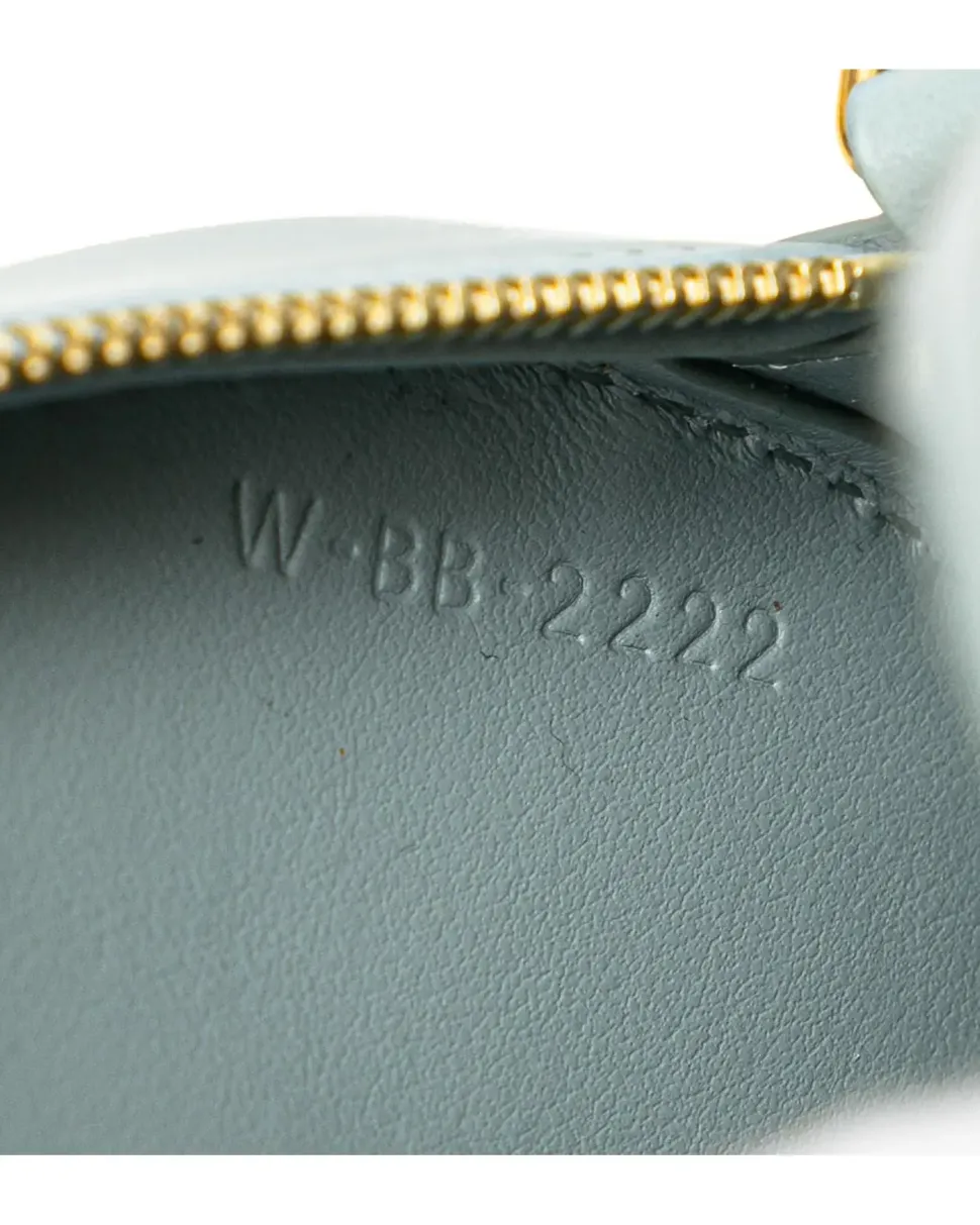 Preloved Saddle Mini Bag Blue Oblique Canvas Crossbody