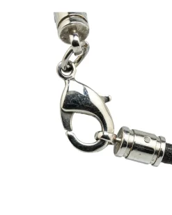 Preloved Stainless Steel Shell Pendant Choker Necklace with Leather