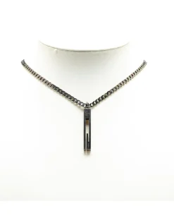 Preloved Sterling Silver G Bar Pendant Necklace with Lobster Clasp